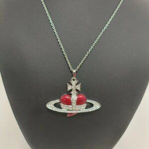 Vivienne Westwood heart-shaped red necklace